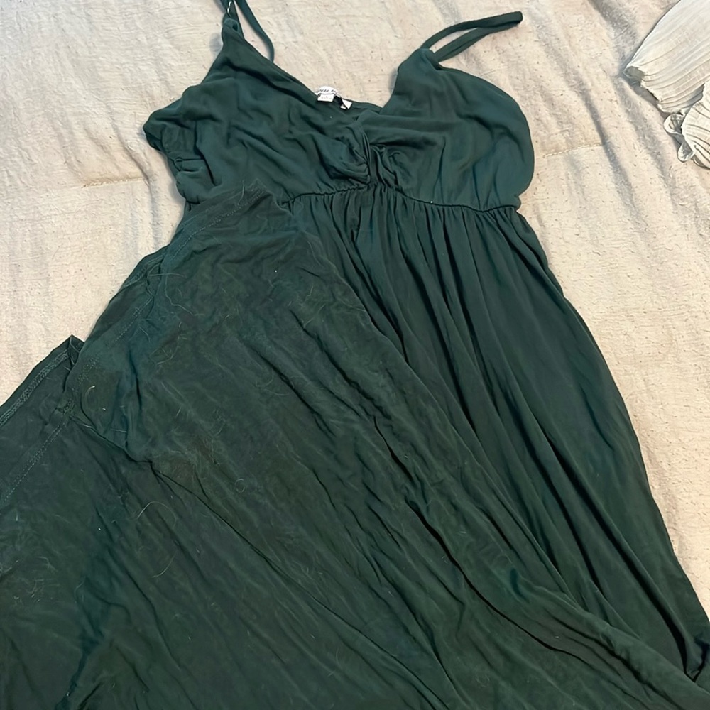 Green maxi dress